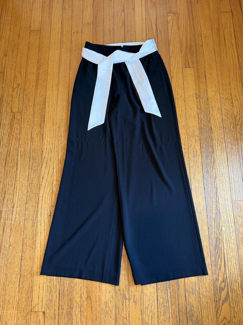 Alice + Olivia Womens Wide Leg Lined Belted Dress Pants 10